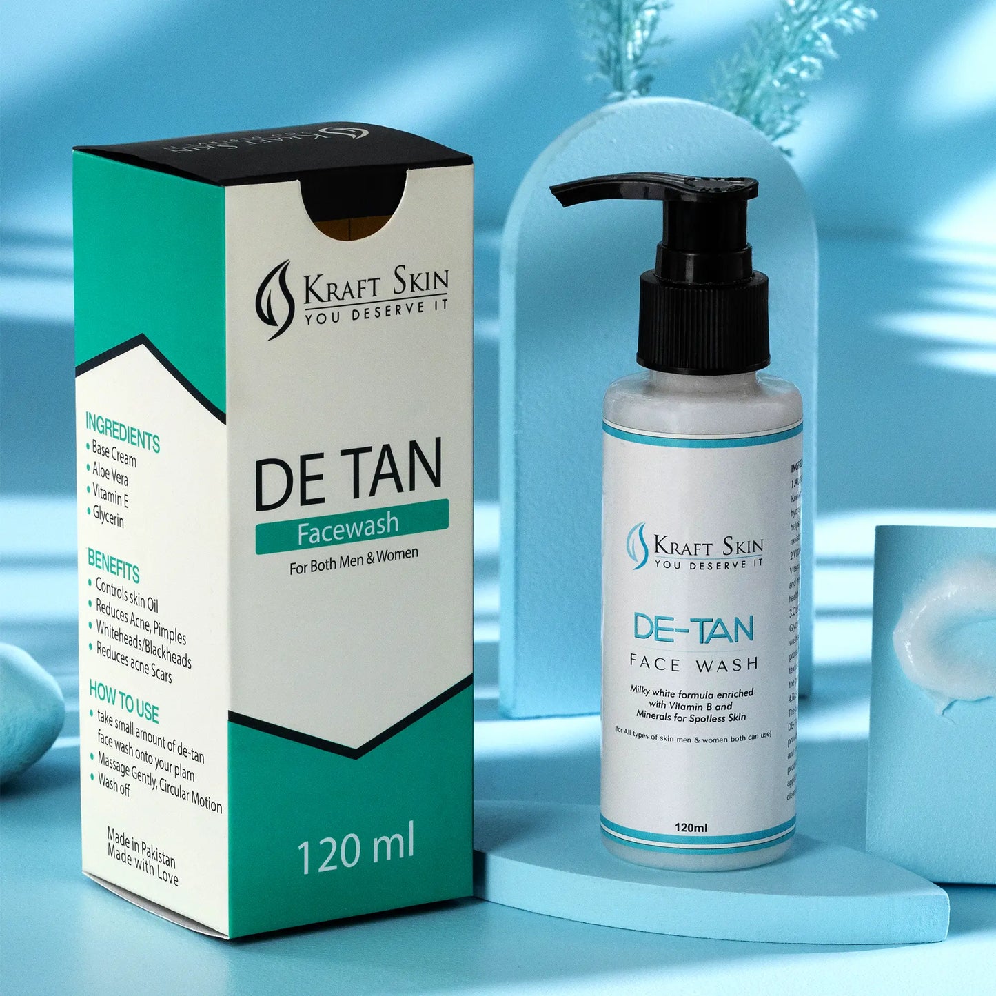 DE-TAN FACE WASH FOR SKIN GLOW & TAN REMOVAL