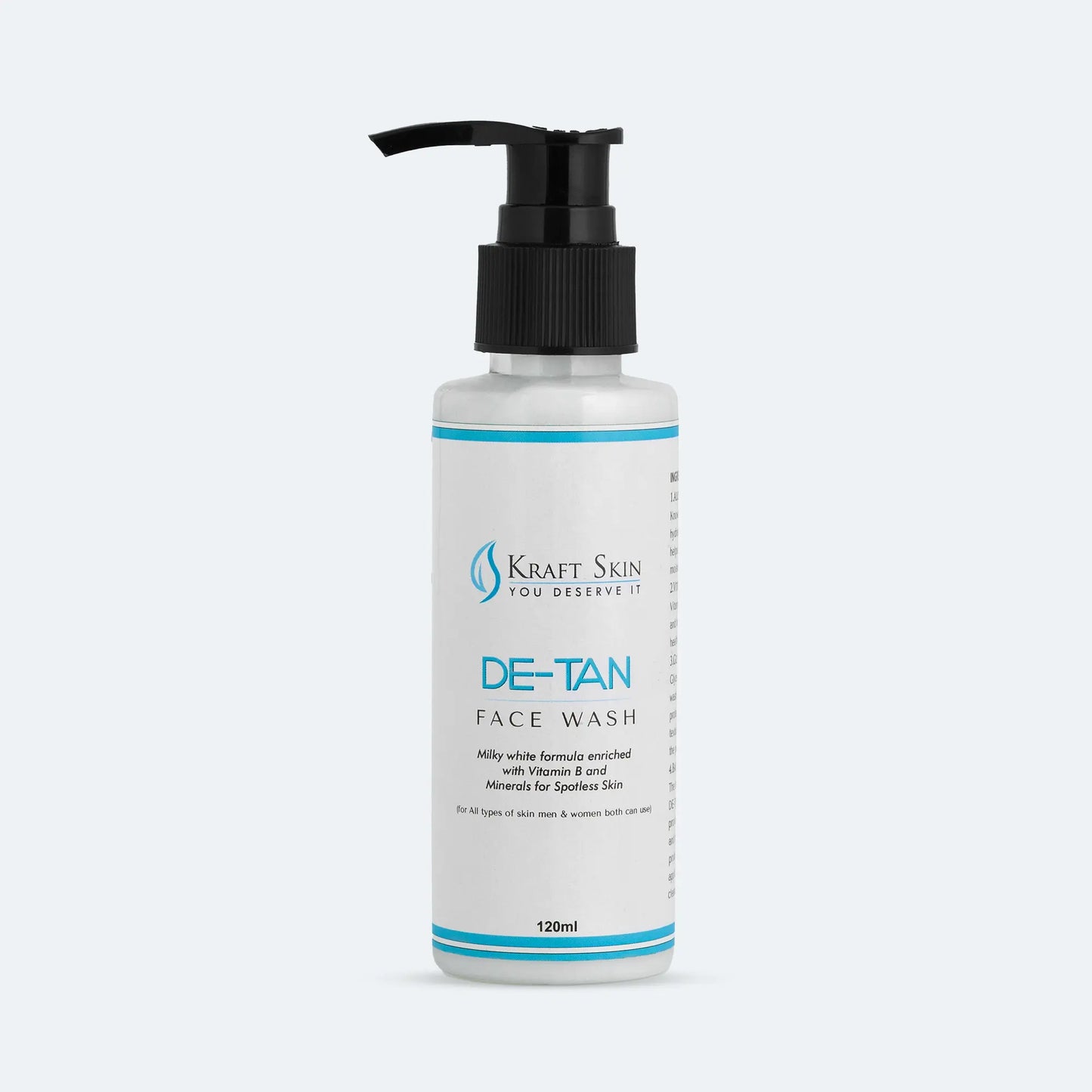 DE-TAN FACE WASH FOR SKIN GLOW & TAN REMOVAL